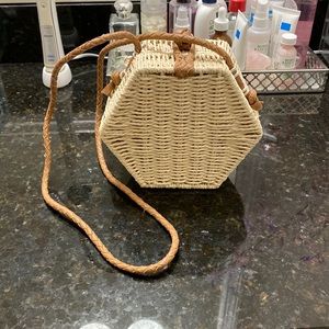Hexagon wicker bag